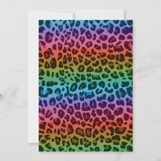 Speciaal naampatroon van regenboogluipaard kaart (Achterkant)