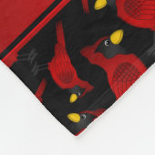 Speciaal naampatroon zwarte kardinalen fleece deken (Hoek)