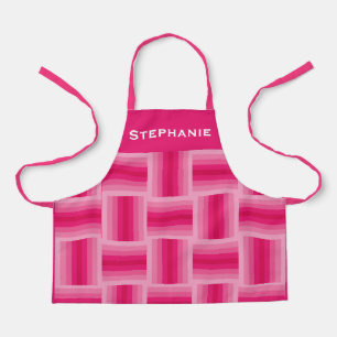 Speciaal naamroze en warm roze ontwerp schort
