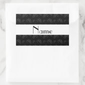 Speciaal naamzwart fietspatroon rechthoekige sticker (Tas)