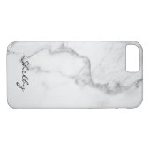 Speciaal Named Carrara Marble iPhone 7 Hoesje (Achterkant (Horizontaal))