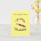 Speciaal nichtje Verjaardag Kaart : Muziek van de  (Gele Bloem)