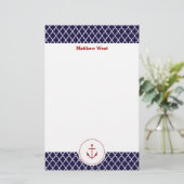 Speciaal niestisch kwartrefolieserie briefpapier (Staand voorkant)