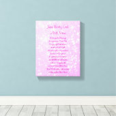 Speciaal nieuw babymeisje canvas afdruk (Insitu (Houten vloer))