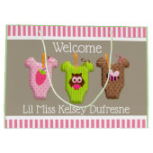 Speciaal nieuw babymeisje groot cadeauzakje (Achterkant)