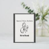  speciaal nieuwsbulletin We hebben verhuisd Aankondigingskaart (Staand voorkant)
