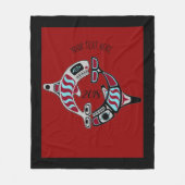 Speciaal noordwestkust Orca Blanket Fleece Deken (Voorkant)