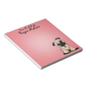 Speciaal Notitieblok KiniArt Pug (Schuin)