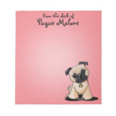 Speciaal Notitieblok KiniArt Pug (Voorkant)