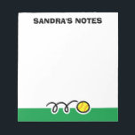 Speciaal notitieblok met een leuk softbalontwerp<br><div class="desc">Speciaal notitieblok met schattig softbalontwerp. Aangepast memo-schrijfbiljet voor mannen,  vrouwen en kinderen. Trendy school en kantoorbenodigdheden met sportillustratie. Handy for coach,  player,  fan,  leraar enz.</div>