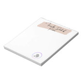 Speciaal Notitieblok met naam en beroep (Linkerzijde)