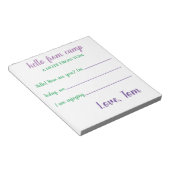 Speciaal Notitieblok van het kamp voor jongens (Schuin)