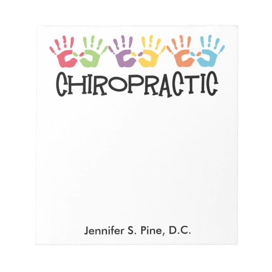 Speciaal Notitieblok voor chiropractische handjes (Voorkant)