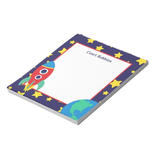 Speciaal Notitieblok voor Space Rocket (Linkerzijde)