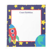 Speciaal Notitieblok voor Space Rocket (Voorkant)