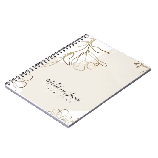 Speciaal Notitieboek met Gold Flowers (Linkerzijde)