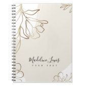 Speciaal Notitieboek met Gold Flowers (Voorkant)