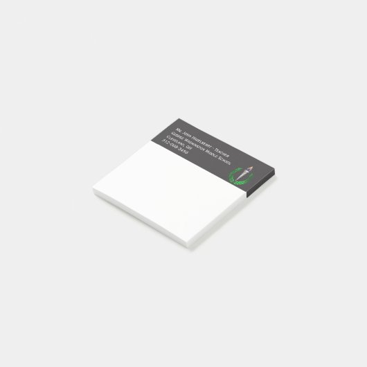 Speciaal notitiepad onderwijssymbool post-it® notes (Schuin)