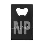 Speciaal NP zuster Practitioner Afstuderen Chic Creditkaart Flessenopener (Achterkant)