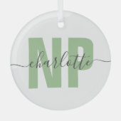 Speciaal NP zuster Practitioner Afstuderen Chic Glas Ornament (Voorkant)