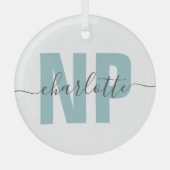 Speciaal NP zuster Practitioner Afstuderen Chic Glas Ornament (Voorkant)