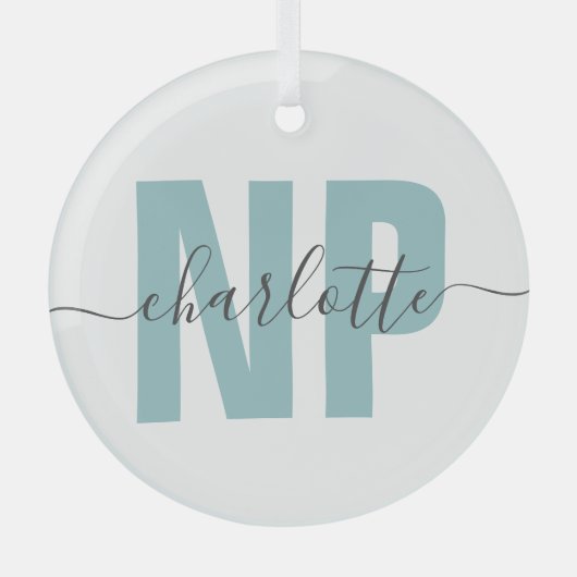 Speciaal NP zuster Practitioner Afstuderen Chic Glas Ornament (Voorkant)