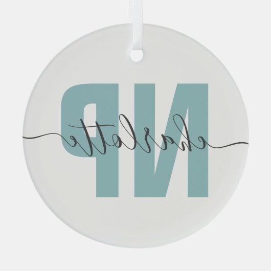 Speciaal NP zuster Practitioner Afstuderen Chic Glas Ornament (Achterkant)