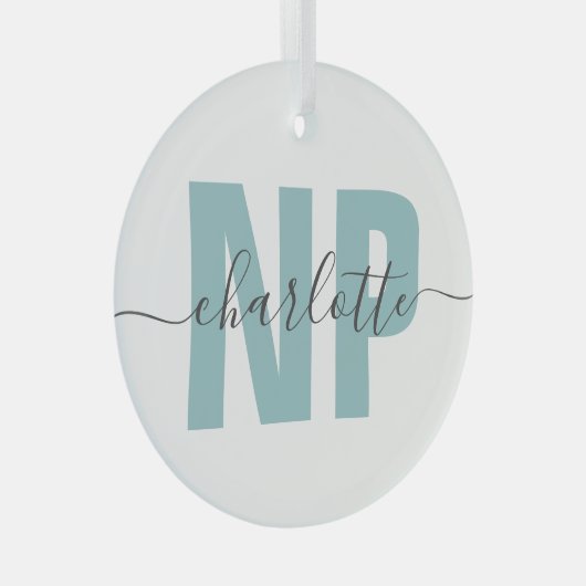 Speciaal NP zuster Practitioner Afstuderen Chic Glas Ornament (Voorkant Rechts)