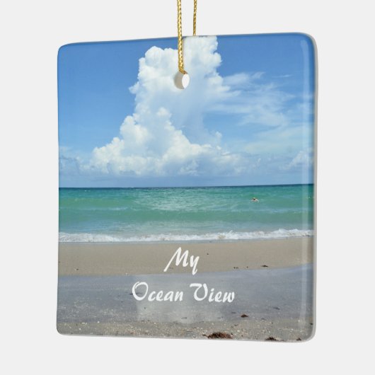 Speciaal Ocean Uitzicht noem je strand Keramisch Ornament (Links)