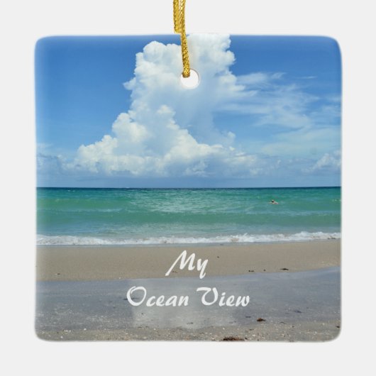 Speciaal Ocean Uitzicht noem je strand Keramisch Ornament (Voorkant)