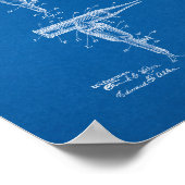 Speciaal octrooi van de arts - blauwdruk poster (Hoek)
