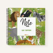 Speciaal Oerwoud Dieren Safari Kinder Journal Notitieboek (Voorkant)