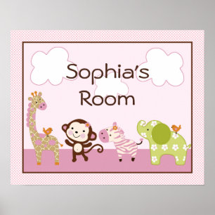 Speciaal Oerwoud Jill/Girl Animals Poster/Afdruk Poster