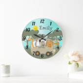 Speciaal Oerwoud Safari Baby Animals Nursery Grote Klok (Huis)