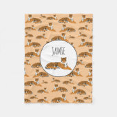 Speciaal Oerwoud tijger dierpatroon Fleece Deken (Voorkant)