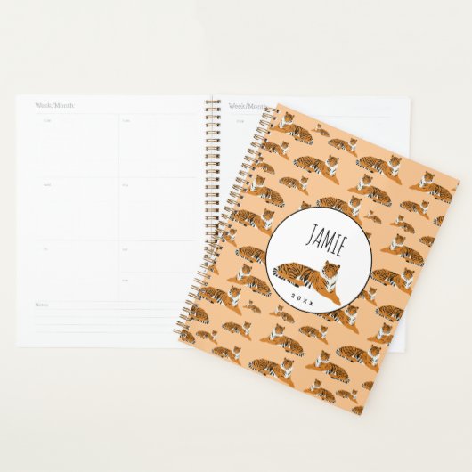 Speciaal Oerwoud tijger dierpatroon Planner (Display)