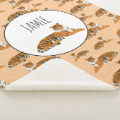 Speciaal Oerwoud tijger dierpatroon Sherpa Deken (3/4)