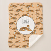 Speciaal Oerwoud tijger dierpatroon Sherpa Deken (Voorkant)