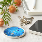 Speciaal onderwater oceaanscène met anker sleutelhanger (Zijkant)