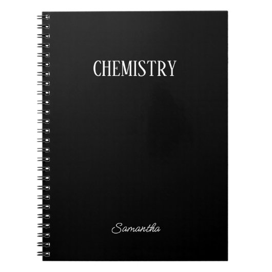 Speciaal onderwerp chemistry Black Notitieboek (Voorkant)