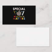 Speciaal onderwijs Autism leraar T Shirt Visitekaartje (Voorkant / Achterkant)