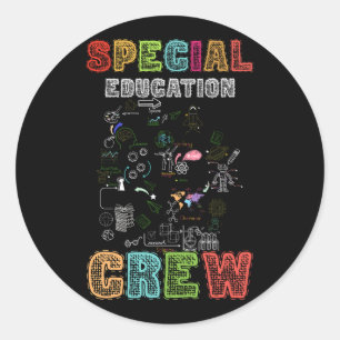 Speciaal onderwijs Crew Teacher Wetenschap Chemie  Ronde Sticker