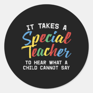 Speciaal onderwijs Docent Schattige Autisme Bewust Ronde Sticker