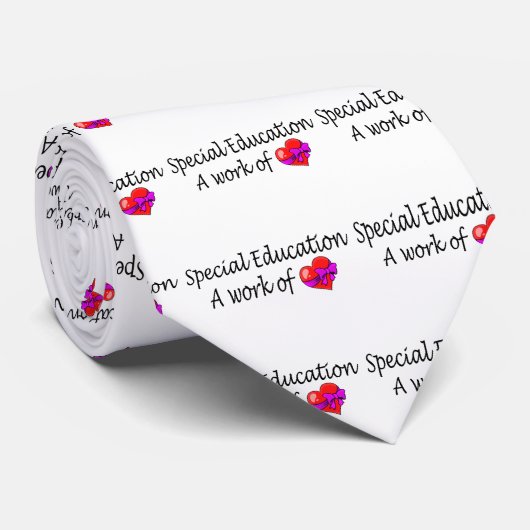 Speciaal onderwijs en werk van liefde stropdas (Opgerold)