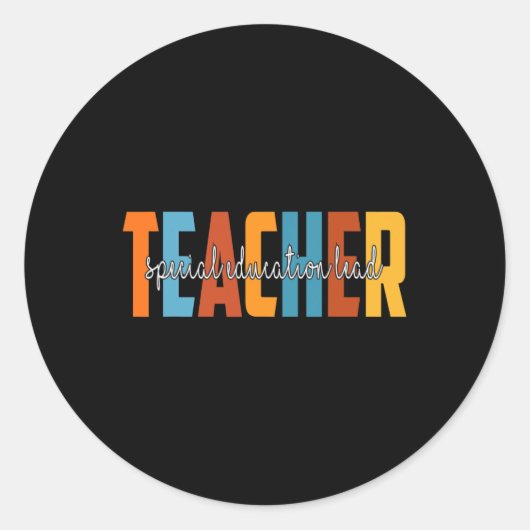 Speciaal onderwijs Lead Docent Autumn Love Herfst  Ronde Sticker (Voorkant)