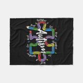 Speciaal Onderwijs Leraar Autisme Accepteren Begri Fleece Deken (Voorkant (Horizontaal))