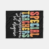 Speciaal Onderwijs Leraar Gedrag Opvoeder Fleece Deken (Voorkant (Horizontaal))