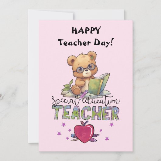 Speciaal onderwijs leraar Happy Teachers Day Kaart (Voorkant)