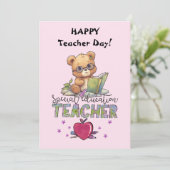Speciaal onderwijs leraar Happy Teachers Day Kaart (Staand voorkant)