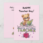 Speciaal onderwijs leraar Happy Teachers Day Kaart (Voorkant / Achterkant)